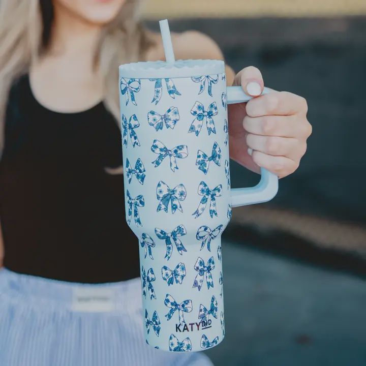 Toile Coquette Bows 38 oz Tumbler