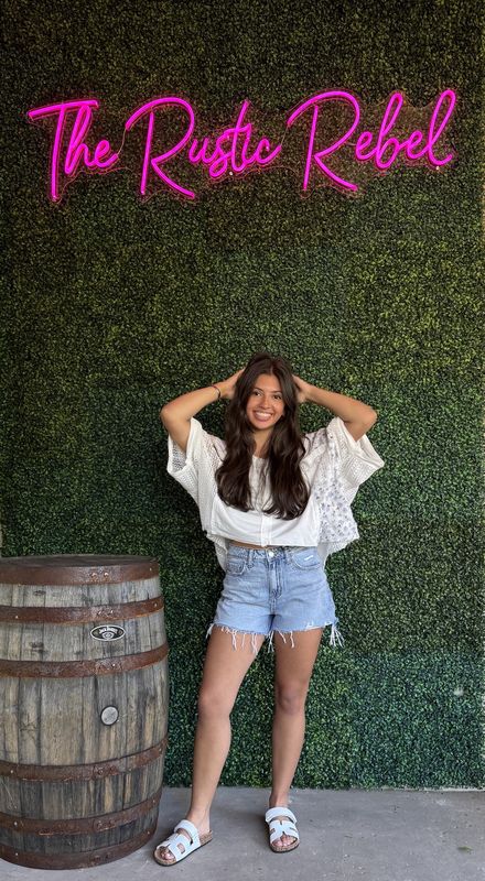 Distressed Hem Denim Shorts