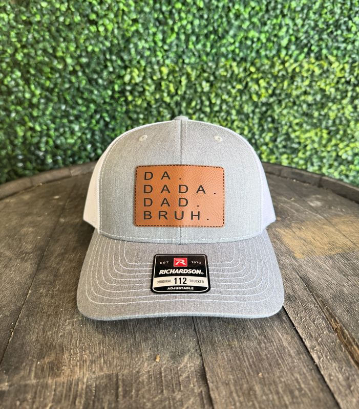 Adult Da, Dada, Dad, Bruh Patch Snapback Hat