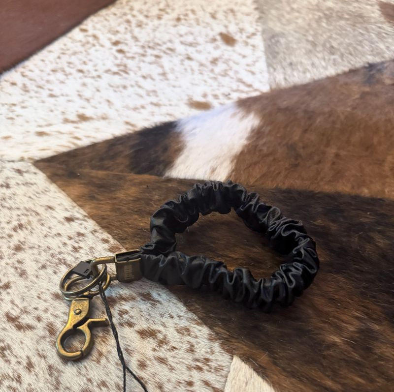 Black Leather Keychain
