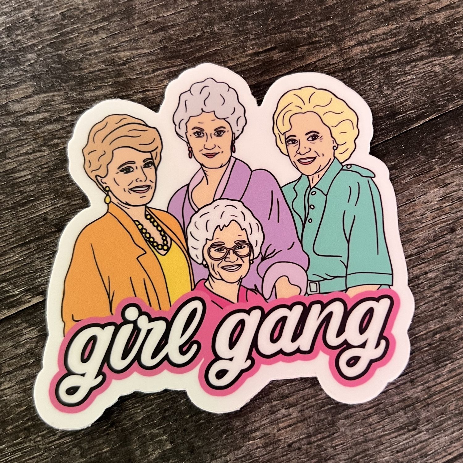 Girl Gang Golden Sticker