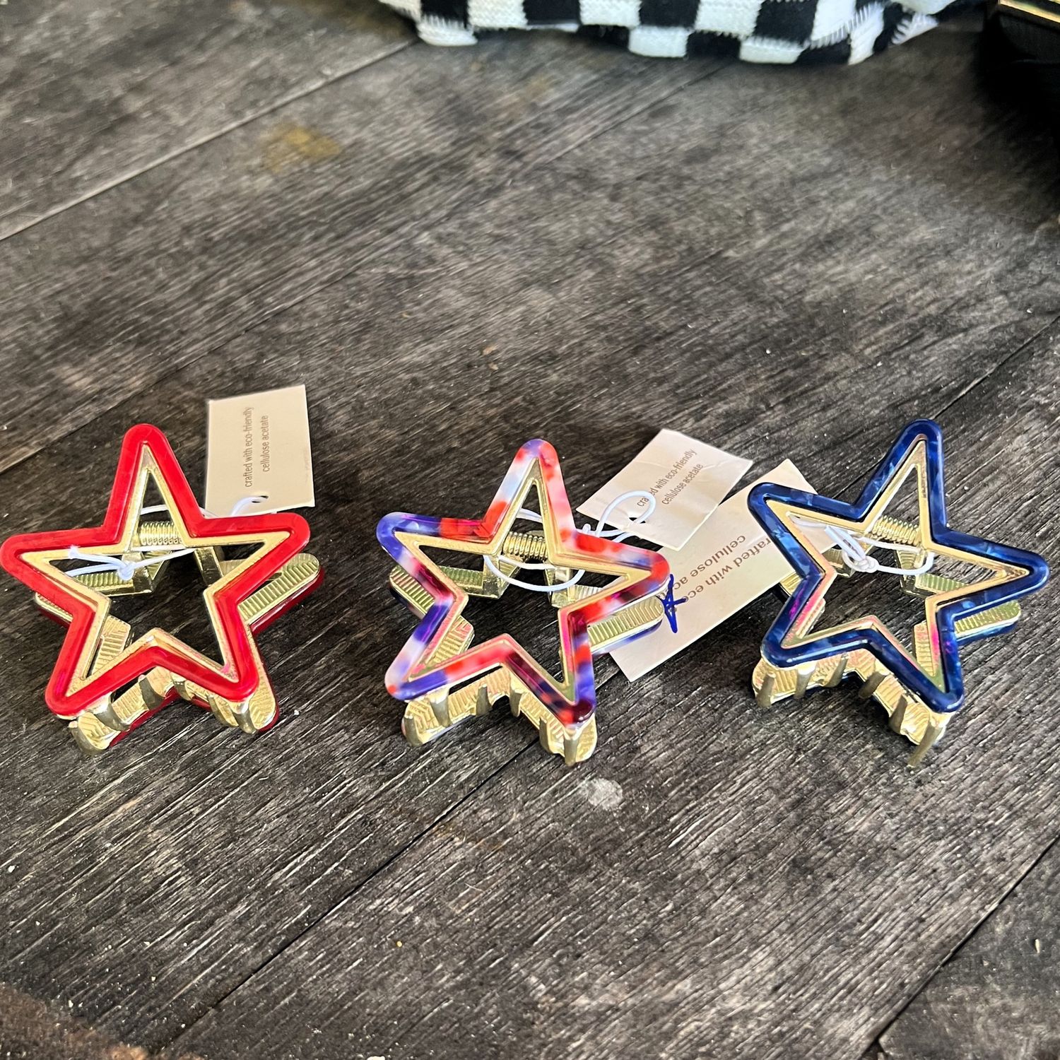Americana Star Small | Small Metal Star Claw Clip