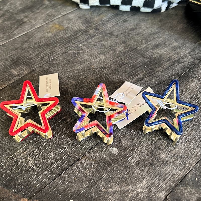 Americana Star Small | Small Metal Star Claw Clip
