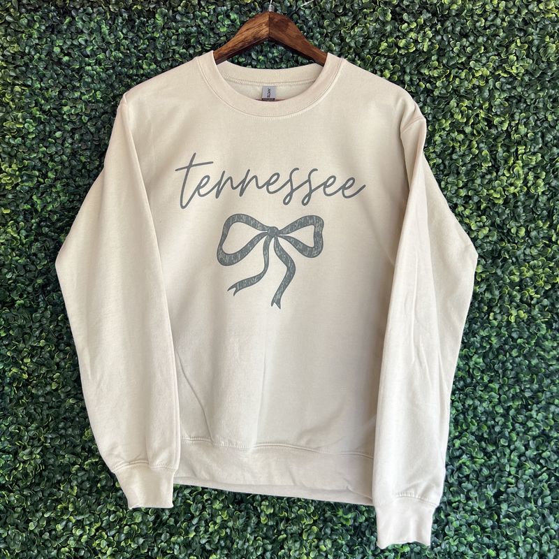 Camo Tennessee Coquette Graphic Crewneck Sweatshirt