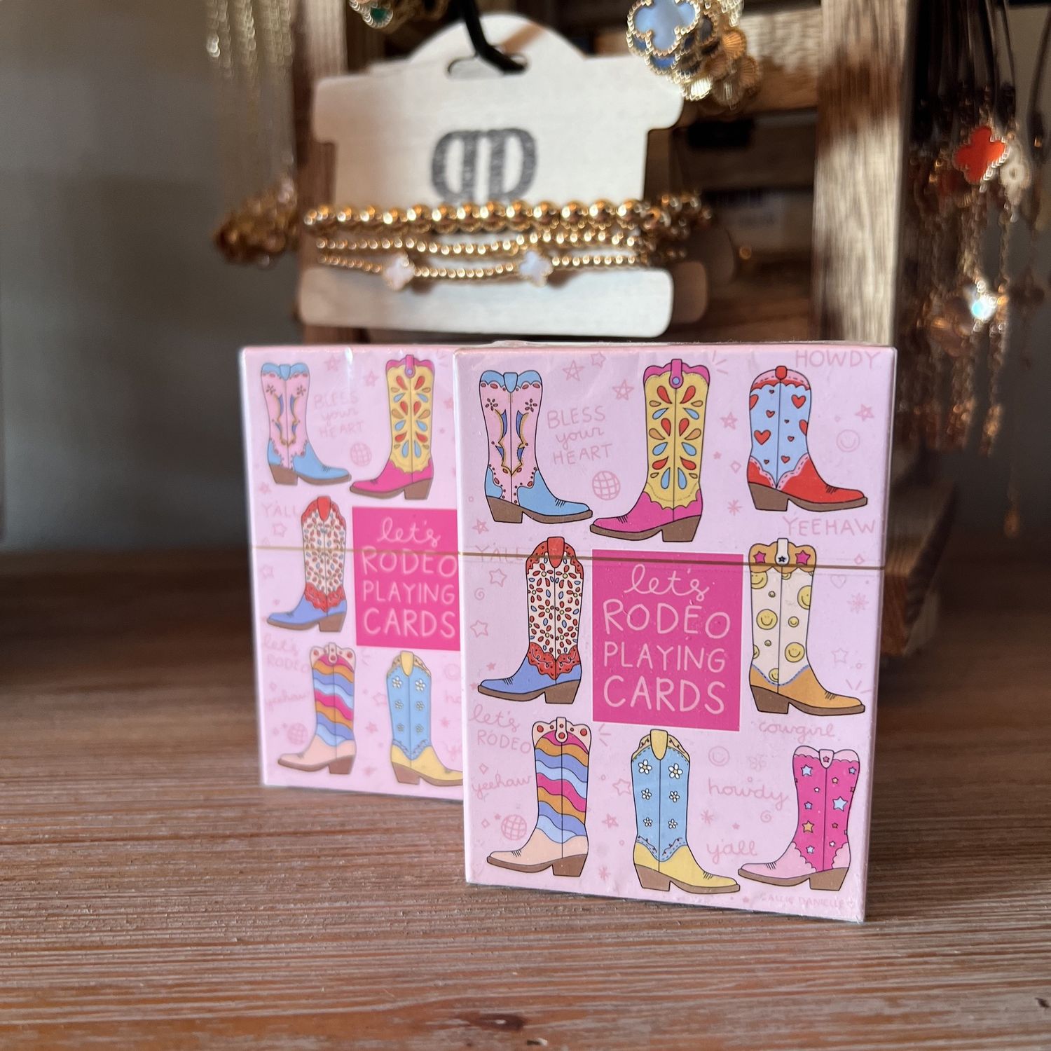 Let&#39;s Rodeo Western Cowgirl Boots Deck of Playing Cards