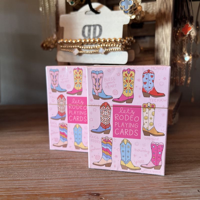 Let&#39;s Rodeo Western Cowgirl Boots Deck of Playing Cards