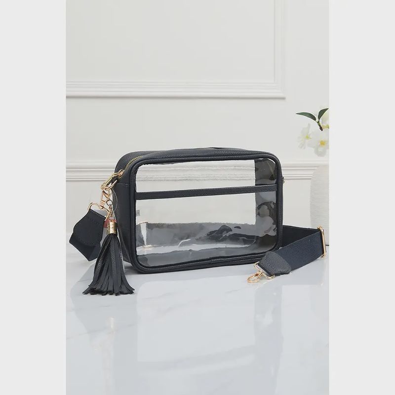 Stadium Clear PU Crossbody Shoulder Camera Bag
