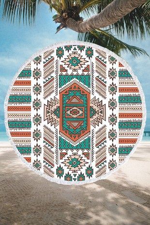 Summer Blanket Beach Towel, Color: Aztec