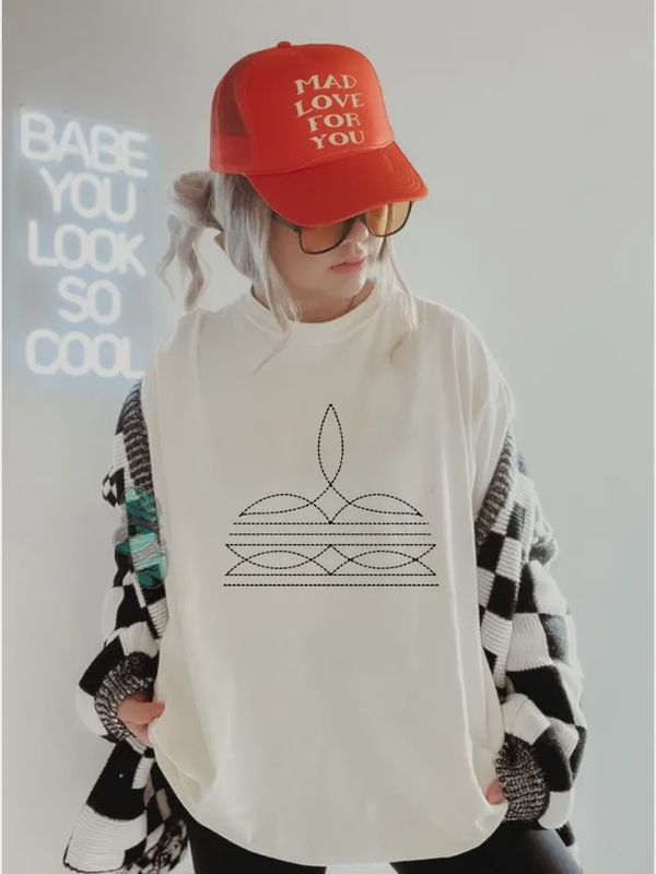 Boot Stitch Western Graphic Comfort Colors Tee
