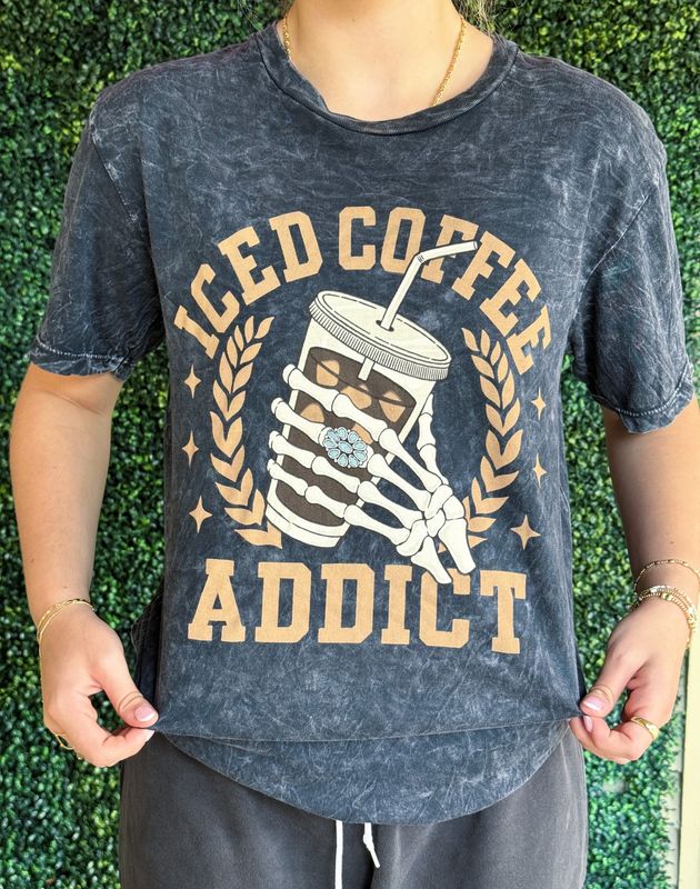 Iced Coffee Addict Graphic Top