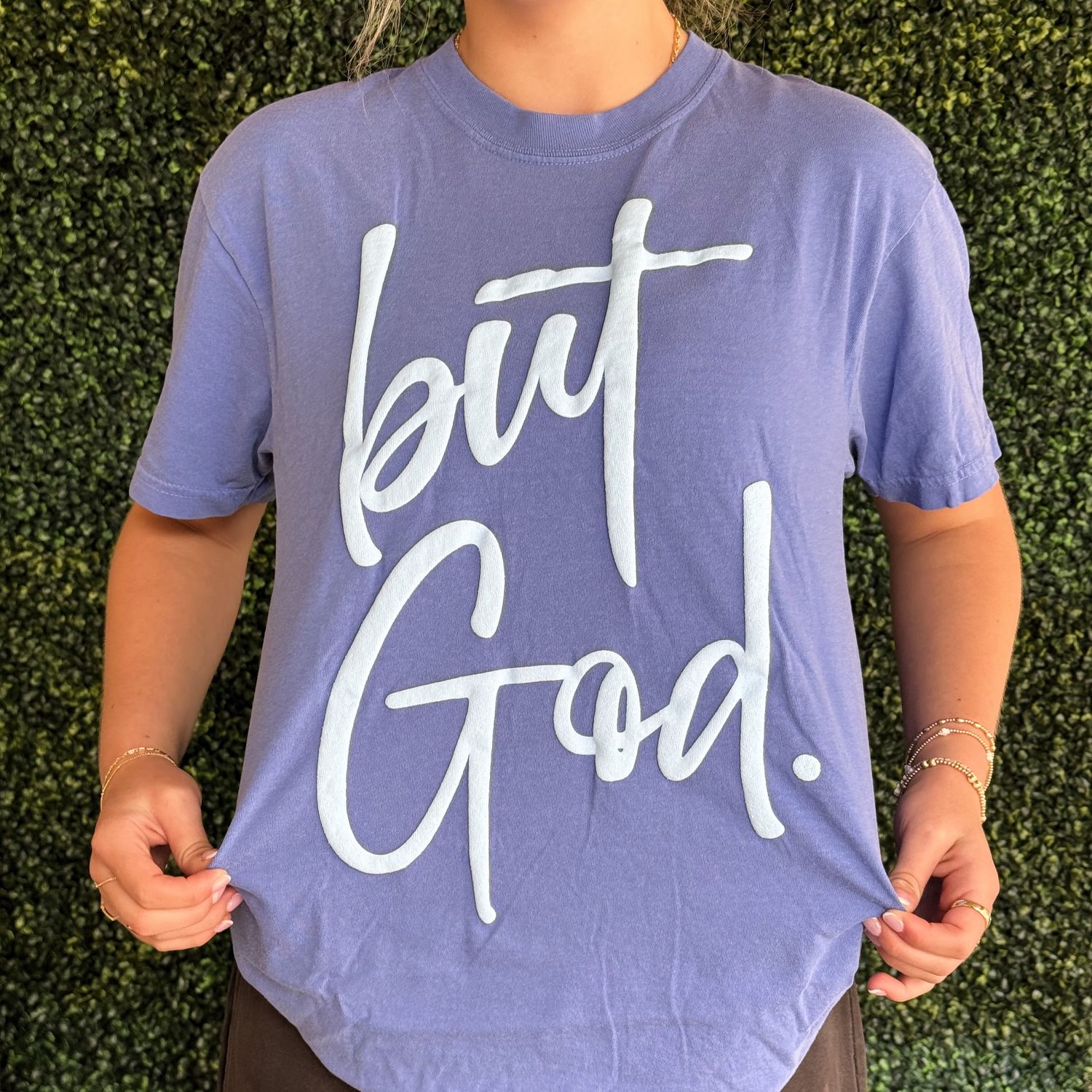 Puff But God Flo Blue Tee, Size: Small