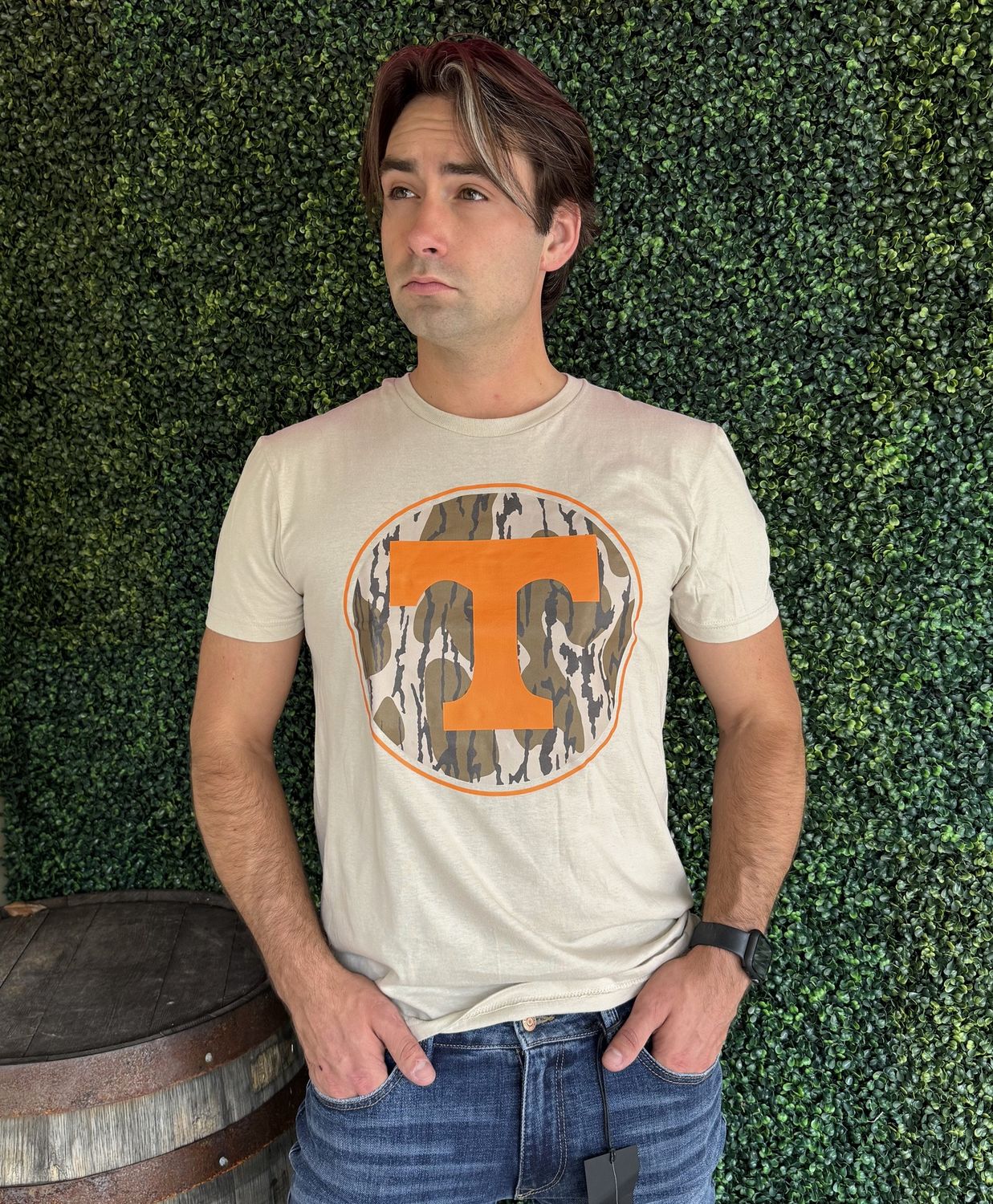 Bottomland Camo Tennessee Orange Graphic T-Shirt, Size: Small