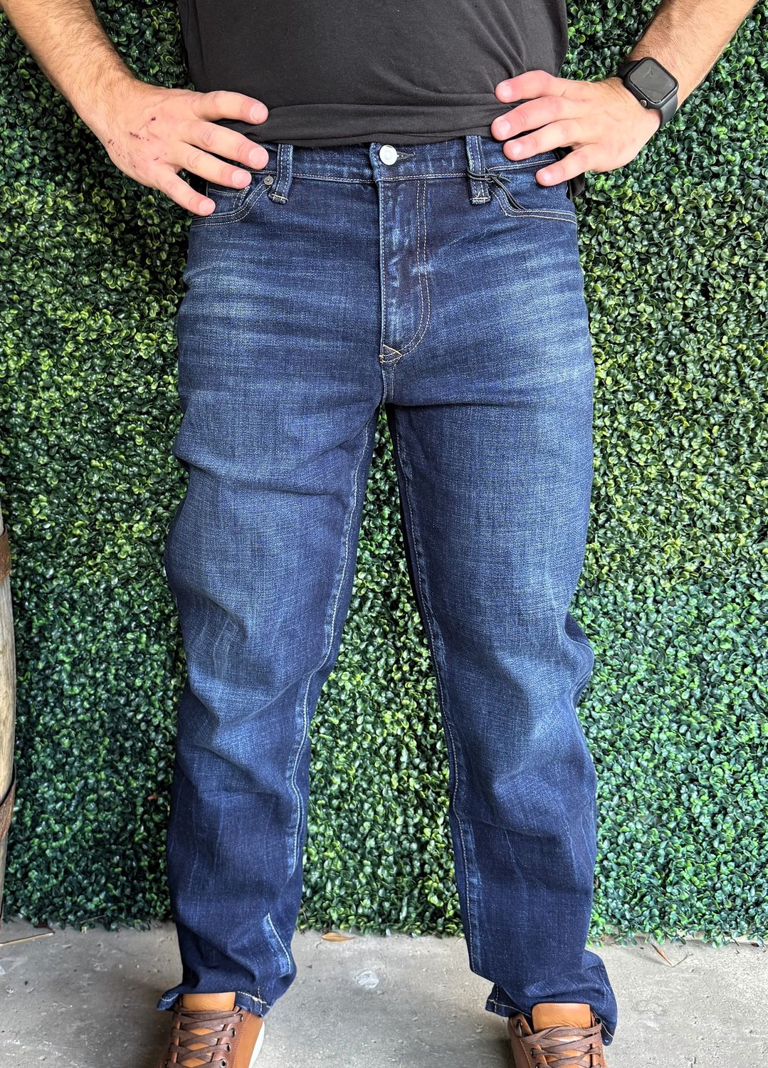 Mens Straight Leg Dark KM1024D, Size: 30