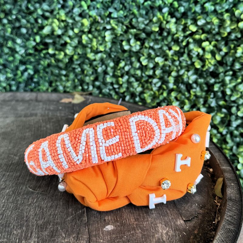Game Day Seed Beaded Headband