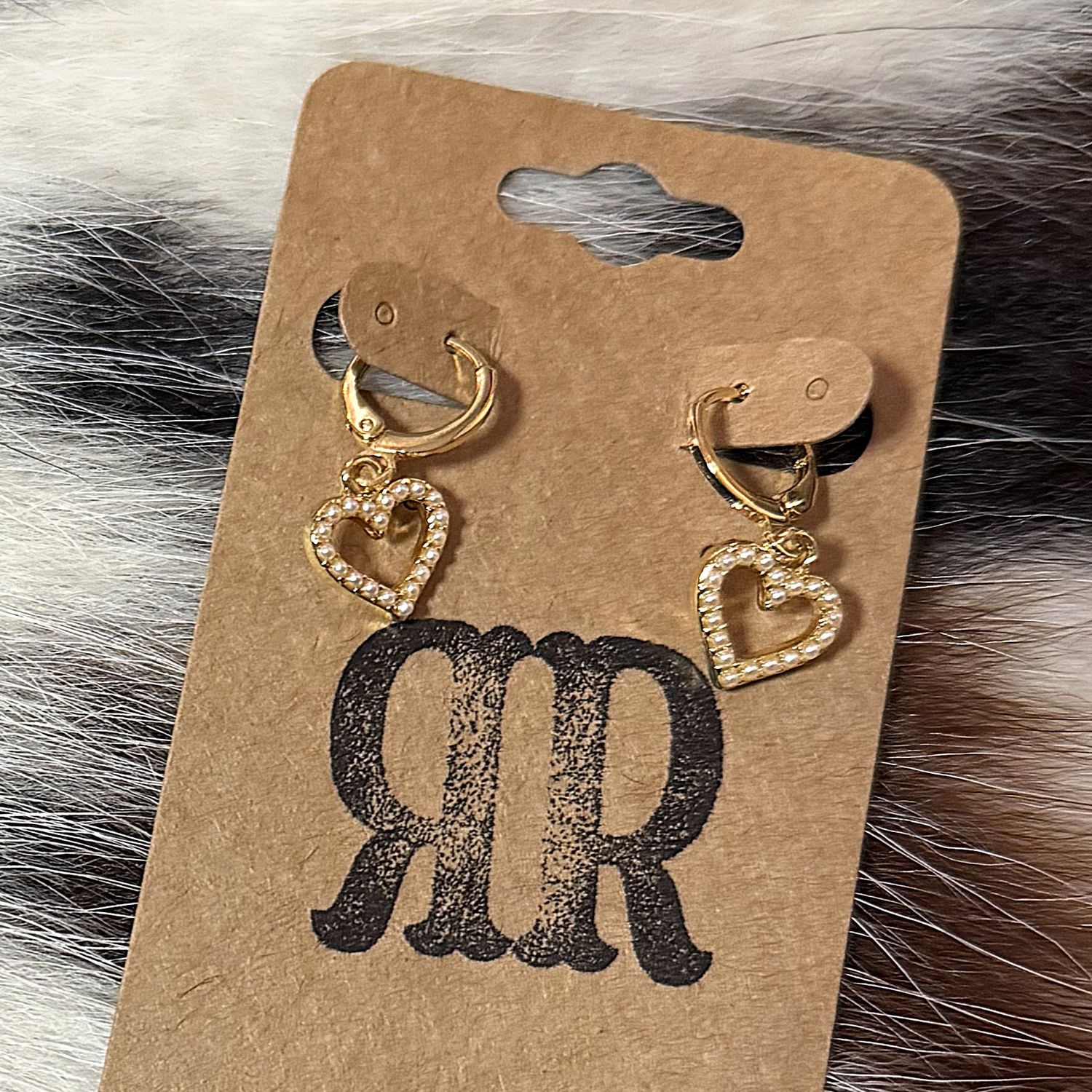 Dupont Pearl Heart Earring Gold