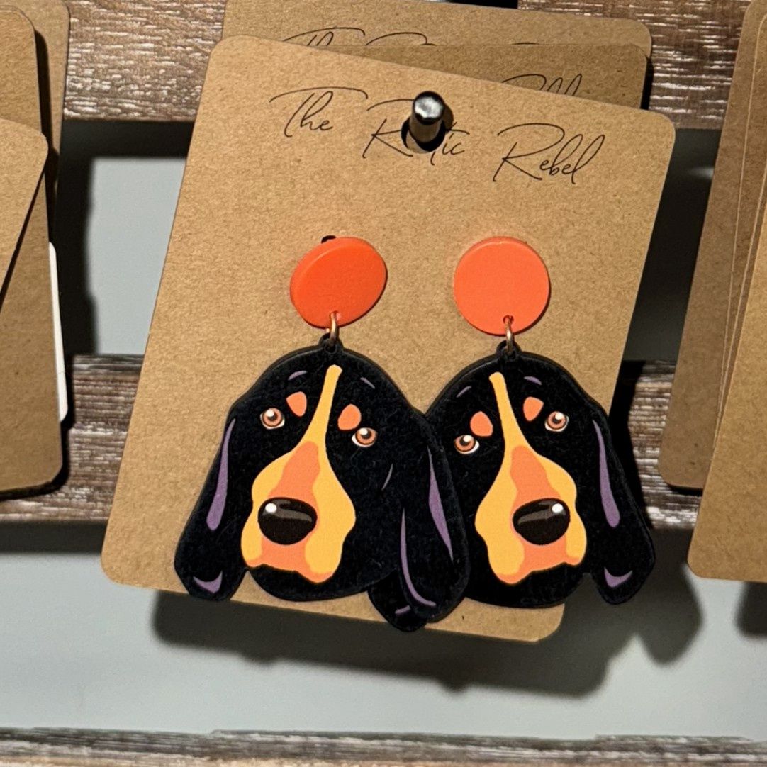Smokey the Dog Earrings For Women. Tennessee Pride Earring