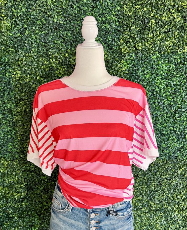 Stripe Patchwork Summer T-Shirt