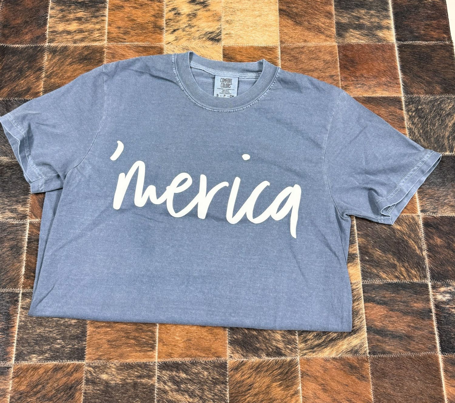 Merica Puff Letter Graphic Tee, Size: Small