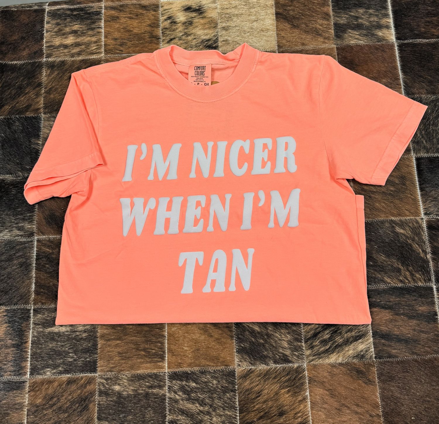Nicer When I&#39;m Tan Neon Cantaloupe, Size: Small