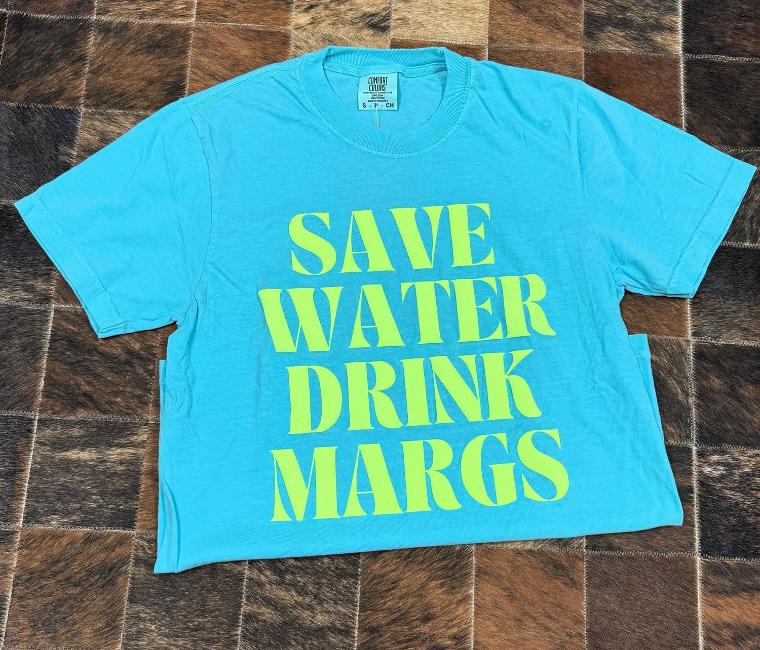 Save Water Drink Margs Blue Lagoon Graphic Tee, Size: Small