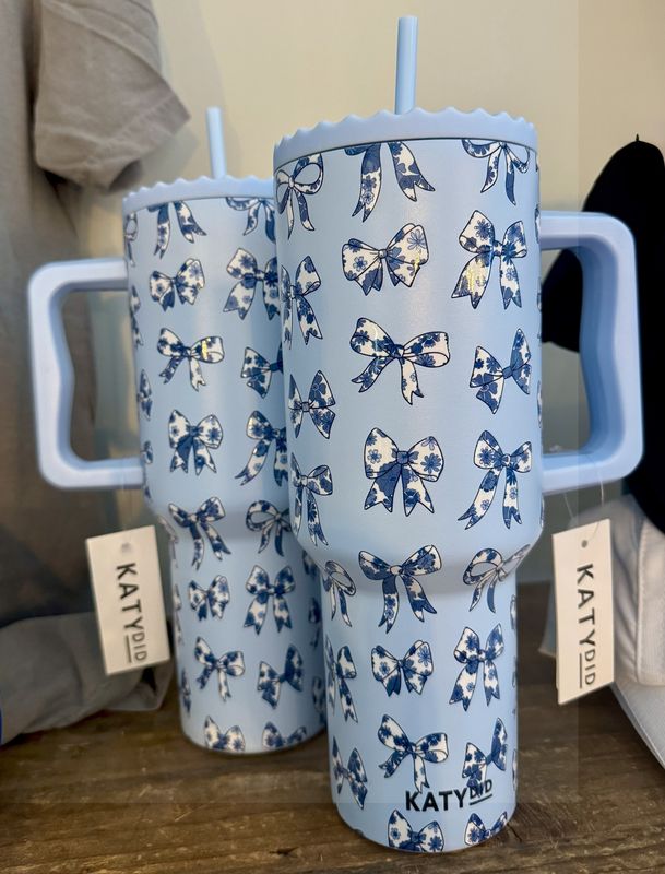 Toile Coquette Bows 38 oz Tumbler