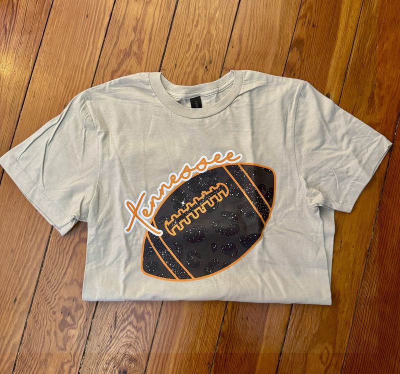 Black Leopard TN Football Graphic Tshirt