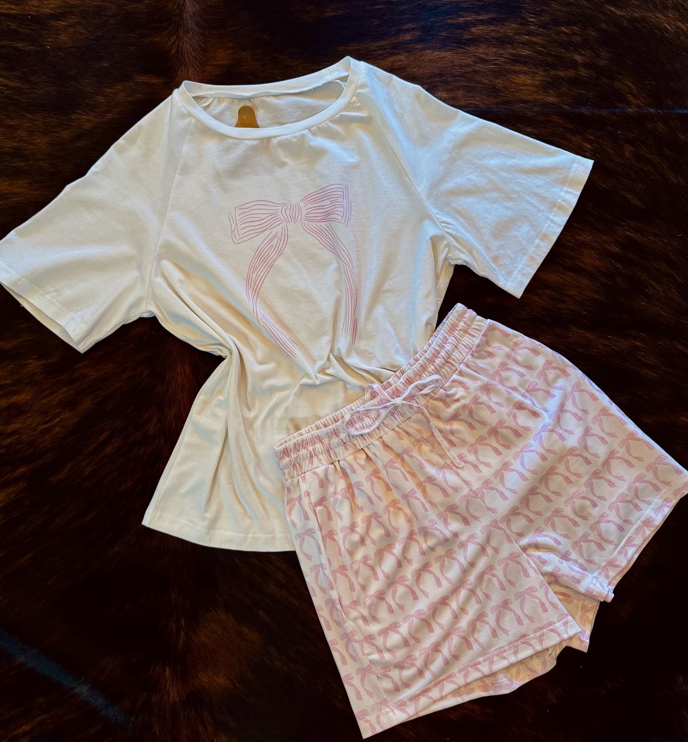 Bow Knot Two Piece Lounge Set, Size: Small