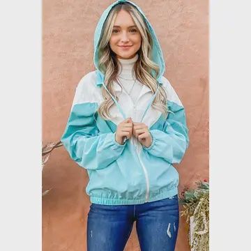 Color Block Windbreaker Jacket, Size: Large