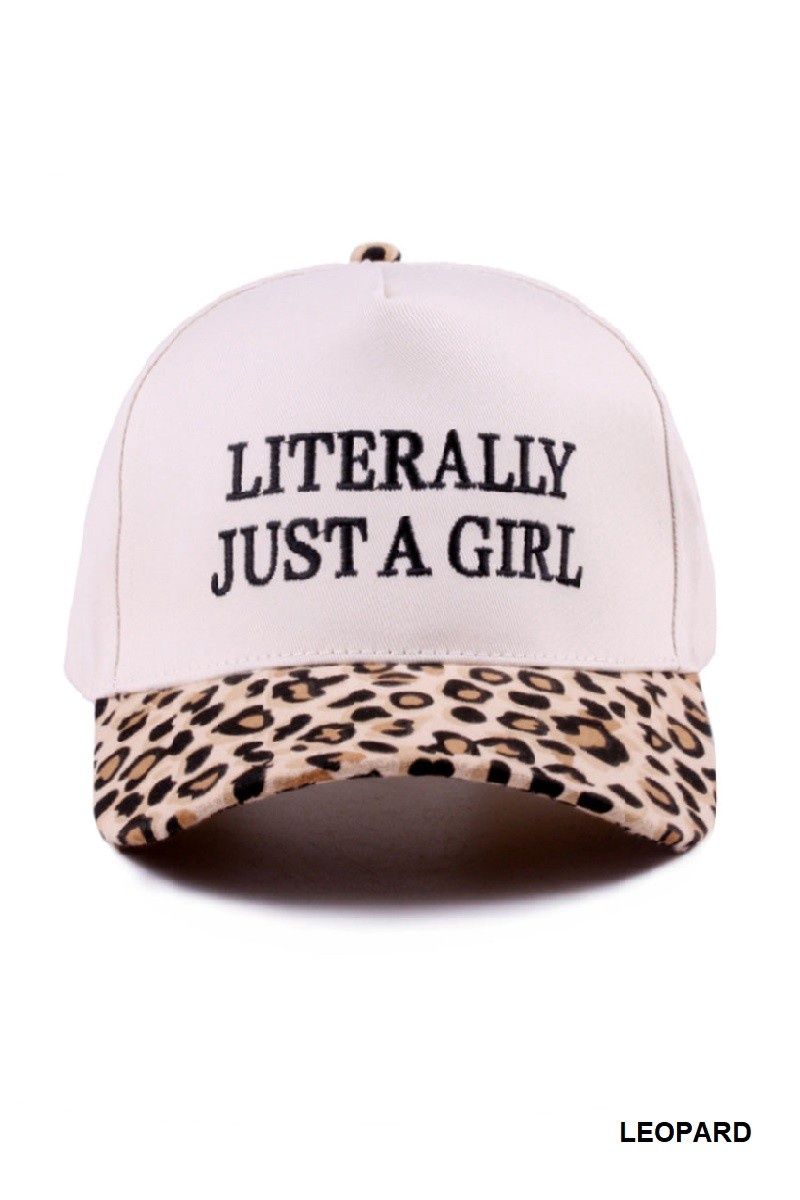 Literally Just A Girl Two Tone Canvas Cotton Cap