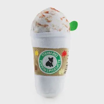 Starbarks Pupkin Spice Latte Squeaker Halloween Fall Dog Toy