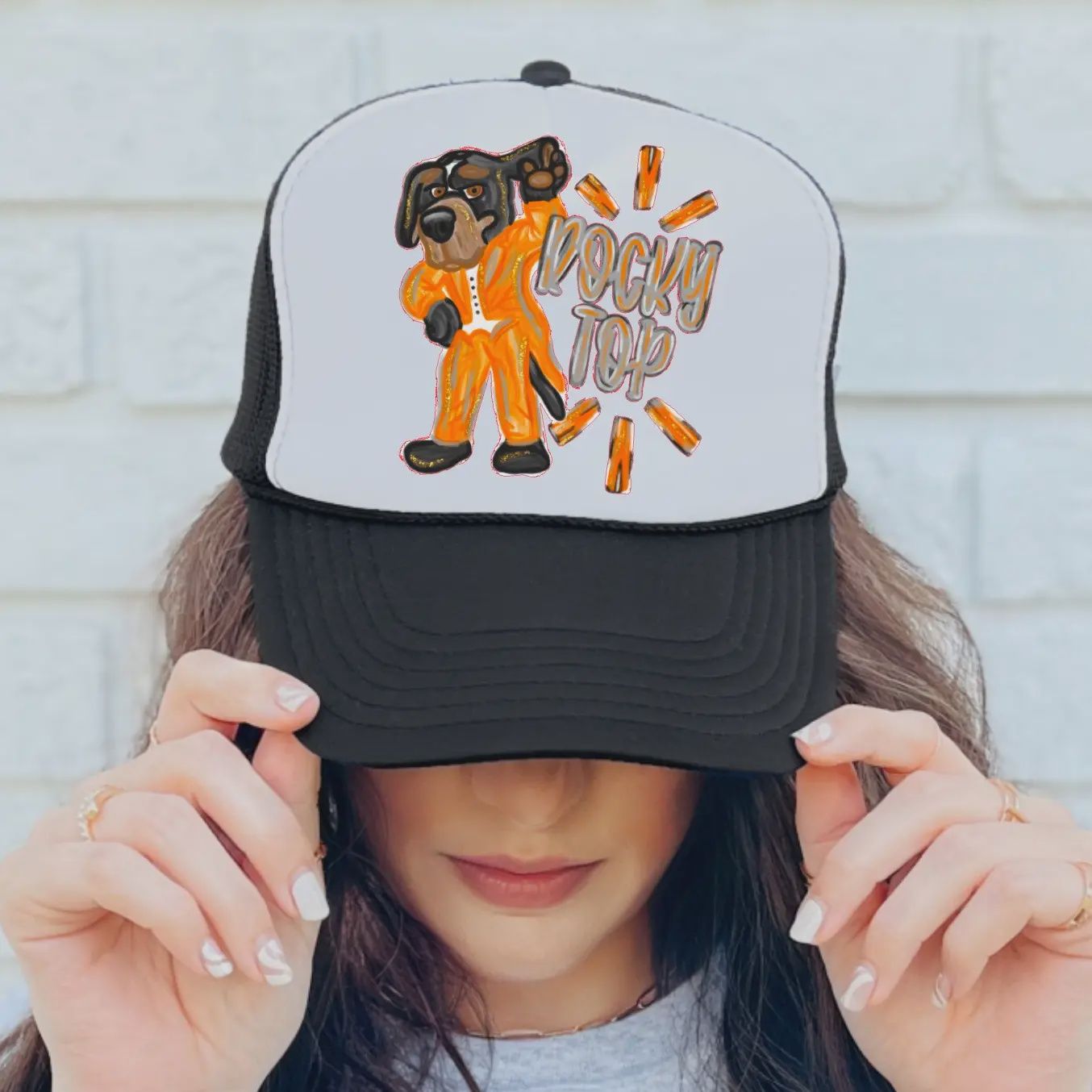 Watercolor Tennessee Vols Trucker Hat Football