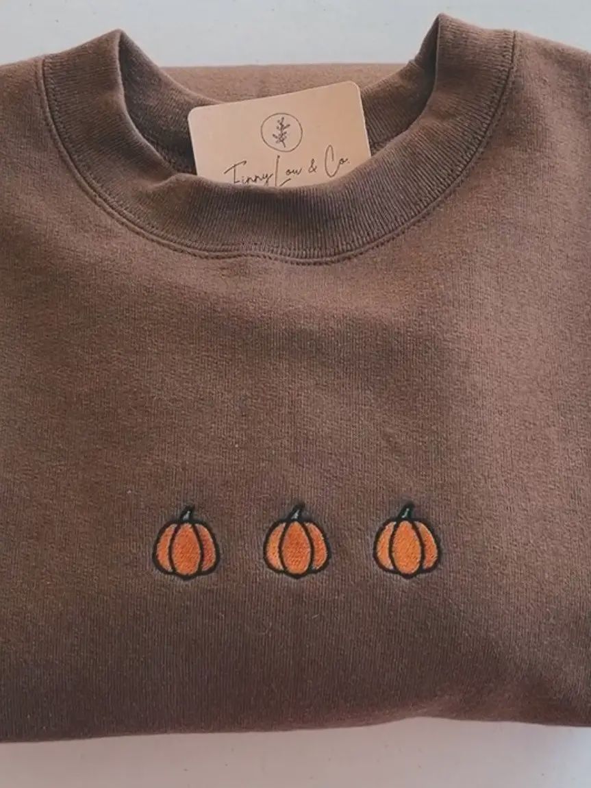 Fall Pumpkin Crewneck Sweatshirt, Size: Small