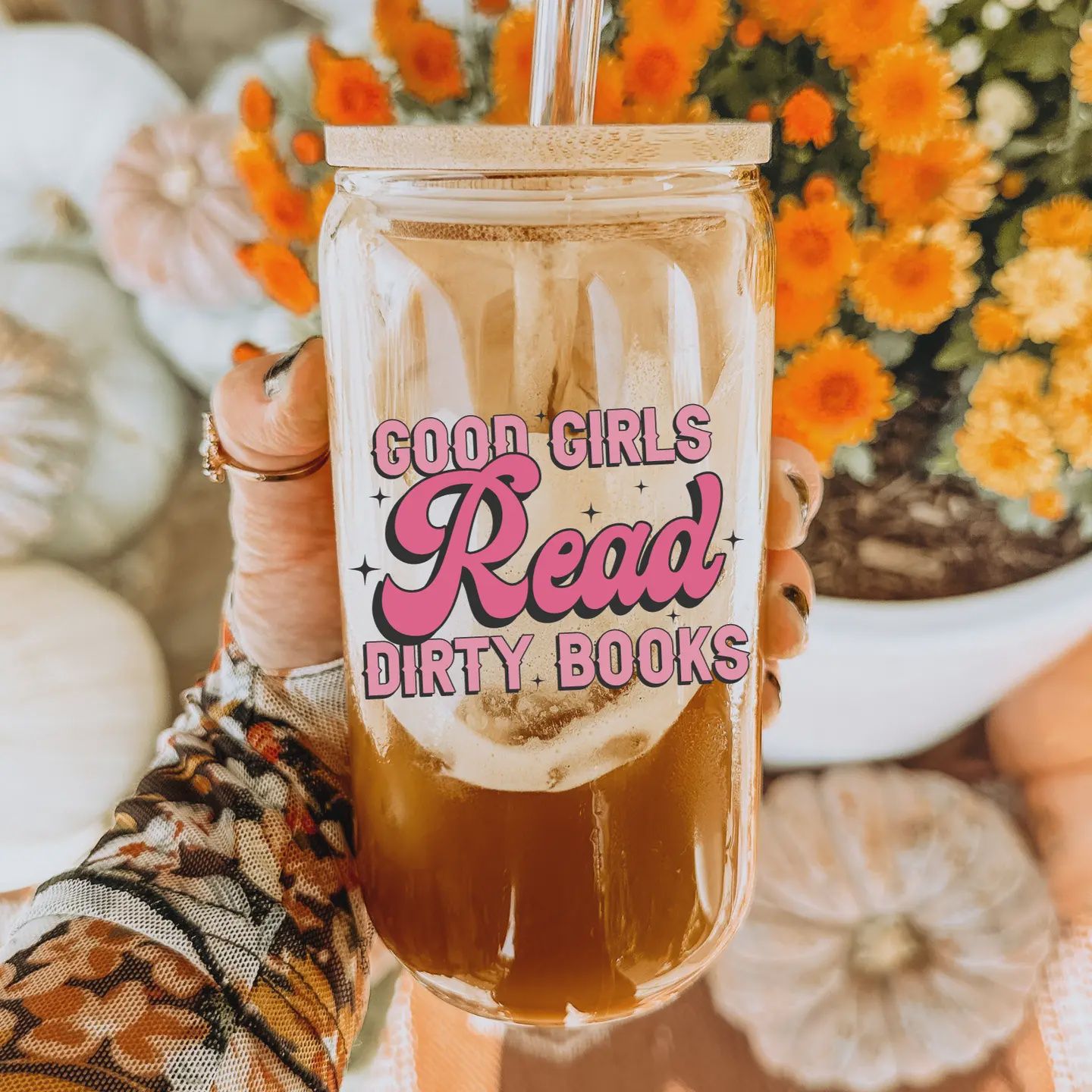 Good Girls Read 16oz&amp;20oz - Iced Coffee Libbey Glass Cup