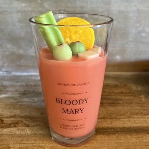 Bloody Mary Novelty Candle Hand Poured Using Soy Blend Wax