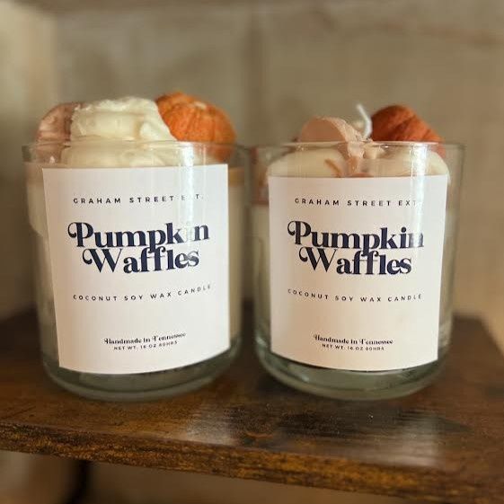 Pumpkin Waffles Dessert Candle
