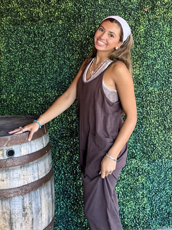 Spaghetti Strap Pocketed Jumpsuit