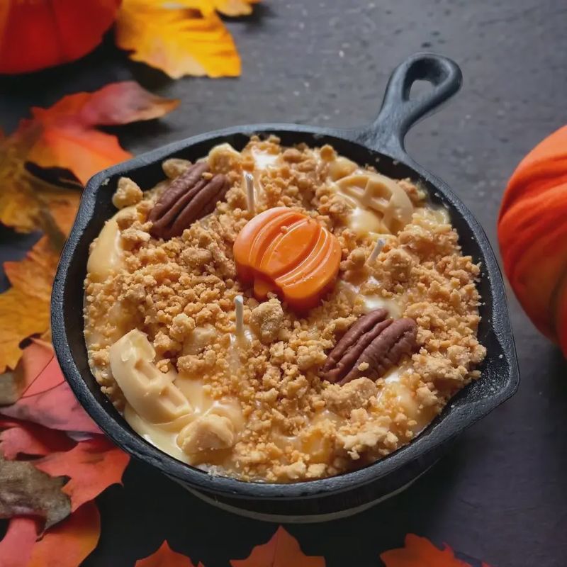 8 oz Pumpkin Pecan Waffles Iron Skillet Candle