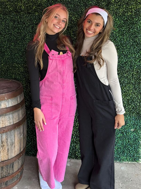 Washed Knot Strap Pockets Jumpsuit/overalls