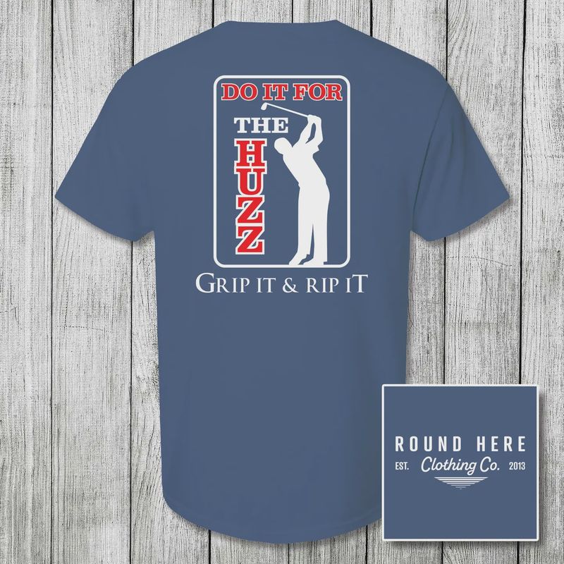 &#39;round Here Clothing Huzz Golf China Blue