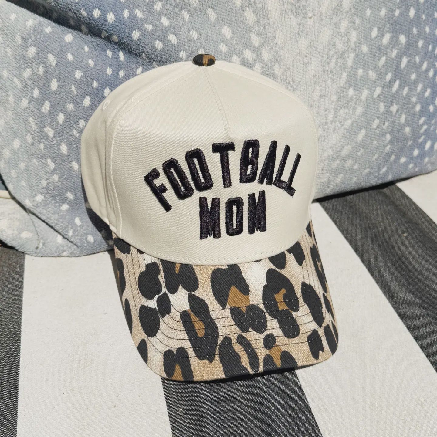 Football Mom Leopard Hat