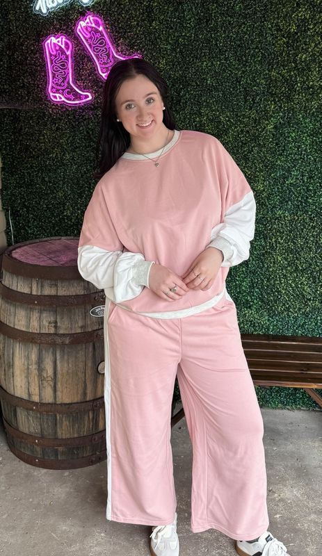 Colorblock Pullover and Pants Set