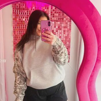 Oversized Camo Colorblock Hoodie, Size: Small