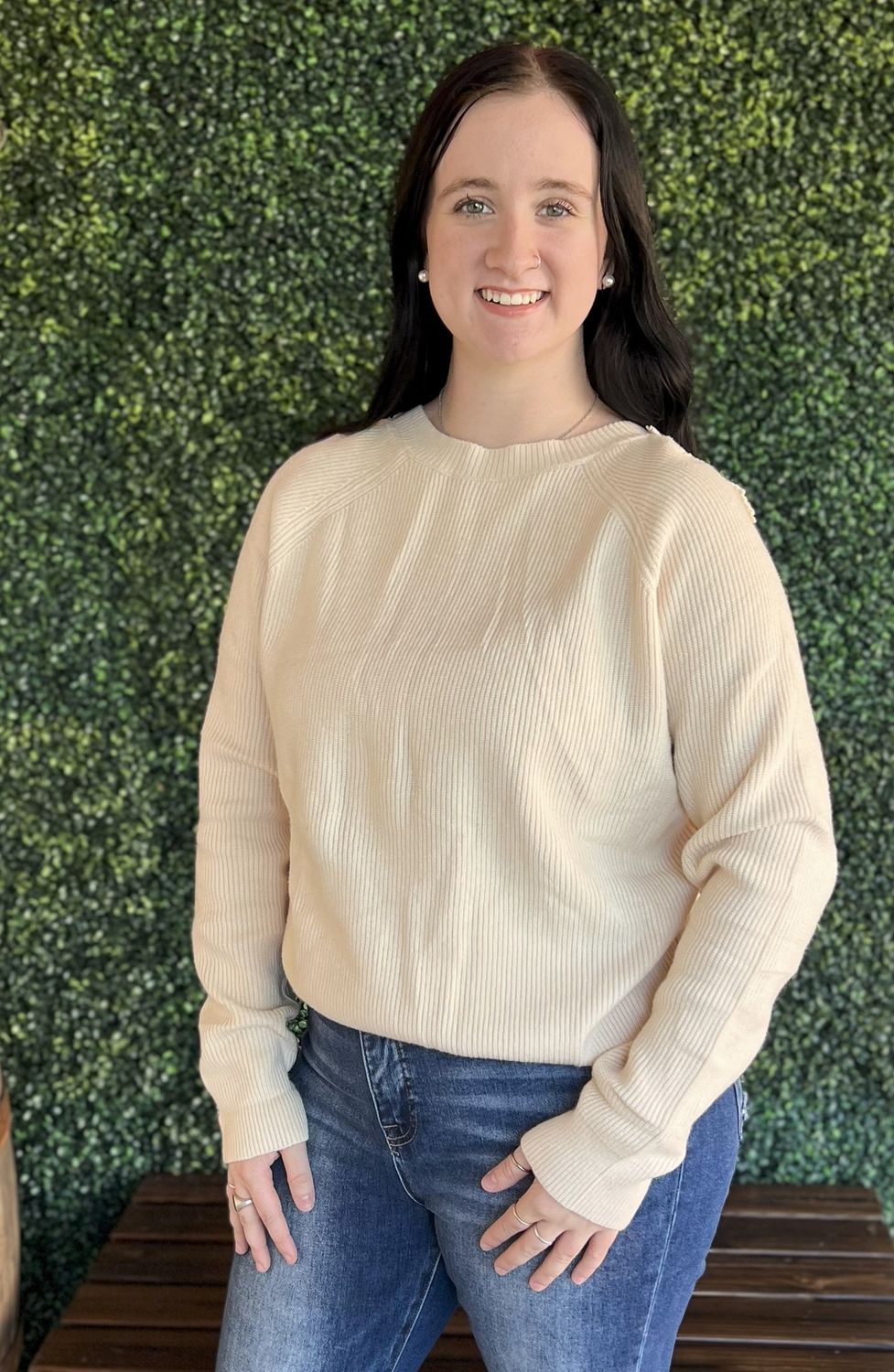 Lace Backless Knit Sweater Top, Size: Small