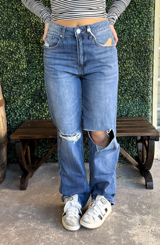 High Rise Wide Leg 90&#39;s Comfy Jeans