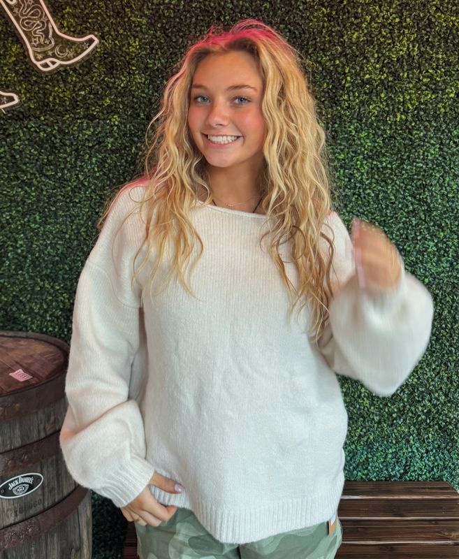 Backless Knit Sweater with Bow Tie