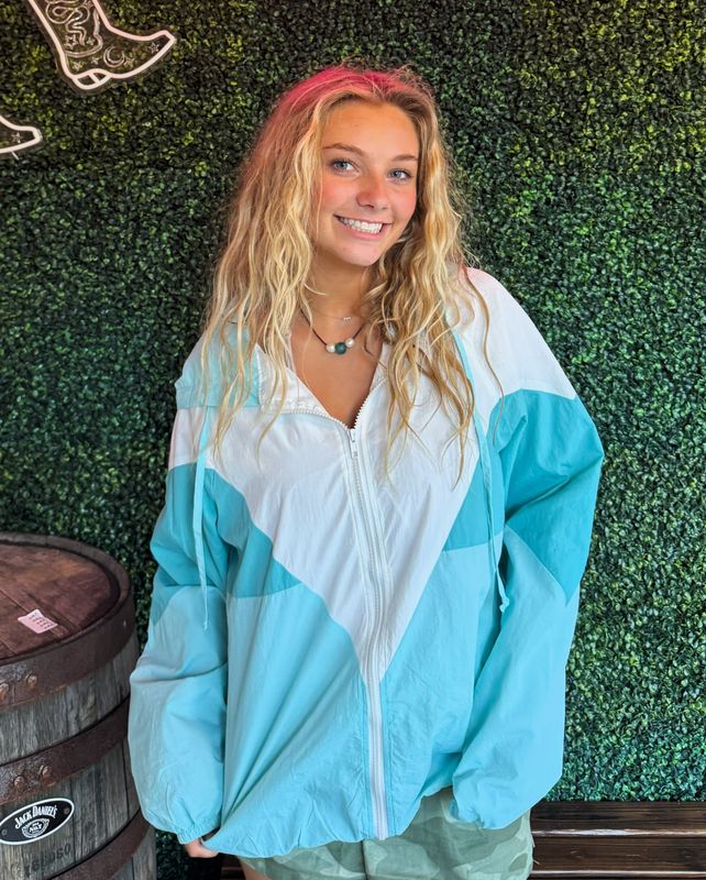 Color Block Windbreaker Jacket