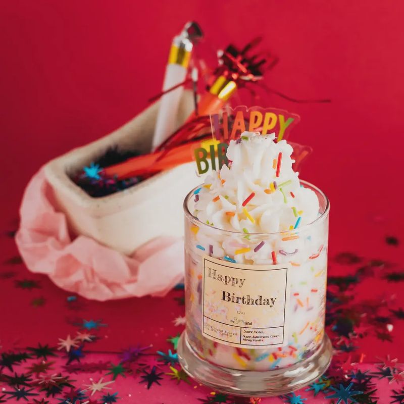 Happy Birthday Dessert Candle
