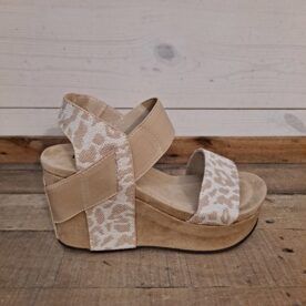 Animal Print Footbed Wedge