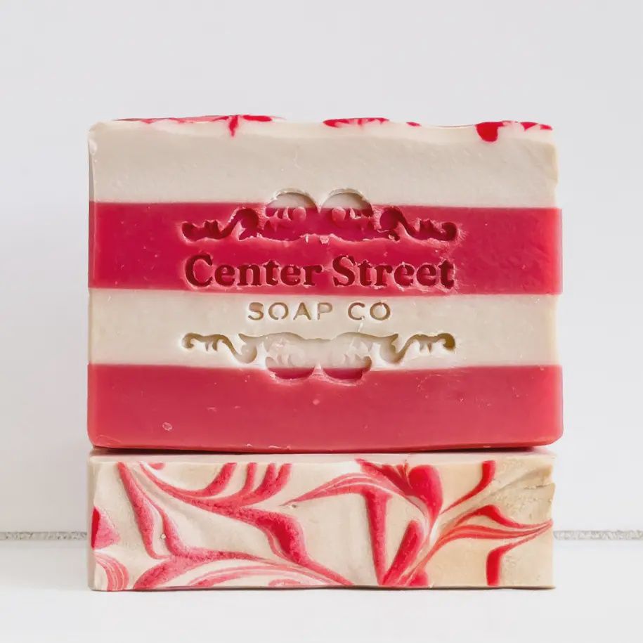 Candy Cane Christmas Handmade Bar Soap - 4oz