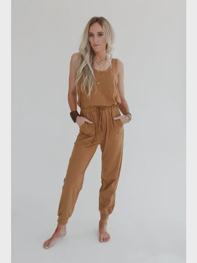 To Go Textured Jumpsuit, Size: Small
